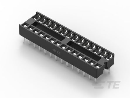TE Connectivity DIL-Sockel, 28-Pin Durchsteck Zinn, Raster 2.54mm Leiter