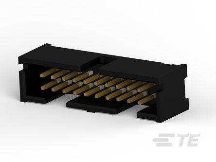 TE Connectivity AMP-LATCH Leiterplatten-Stiftleiste Buchse Gerade, 20-polig / 2-reihig, Raster 2.54mm, 1A, Ummantelt