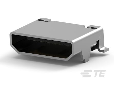 TE Connectivity Conector HDMI Hembra, Ángulo De 90°, Miniatura