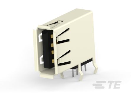 TE Connectivity USB-Steckverbinder 2.0 A Buchse / 1.5A, THT-Lötanschluss