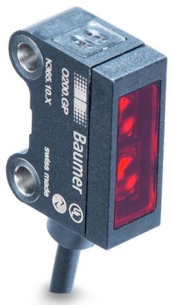 Baumer Kubisch Optischer Sensor, Hintergrundunterdrückung, Bereich 15 Mm → 80 Mm, Gegentakt Ausgang, 4-poliger