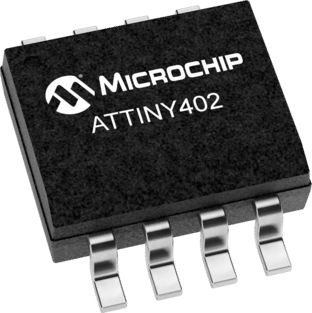 Microchip ATTINY402-SSNR, 8bit AVR Microcontroller, ATtiny402, 20MHz, 4 KB Flash, 8-Pin SOIC
