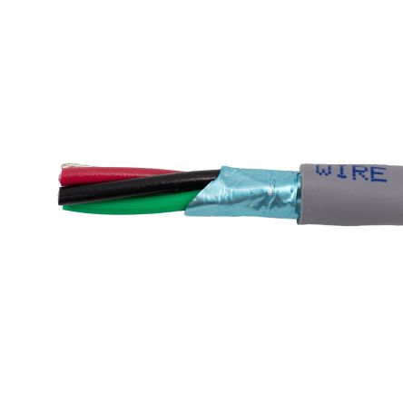 Alpha Wire Câble De Commande Blindé 300 V, 6 X, 22 AWG, Gaine PVC Gris