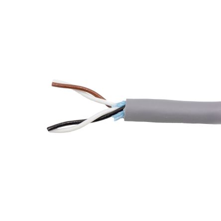 Alpha Wire Cable De Datos De 6 Conductores, 3 Pares, 0,35 Mm², 22 AWG, Ø Ext. 6.55mm, Funda De PVC Gris