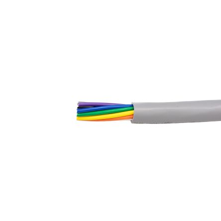 Alpha Wire Cable De Control De 12 Núcleos, 0.81 Mm², Ø Ext. 10.01mm, 300 V, Funda De PVC
