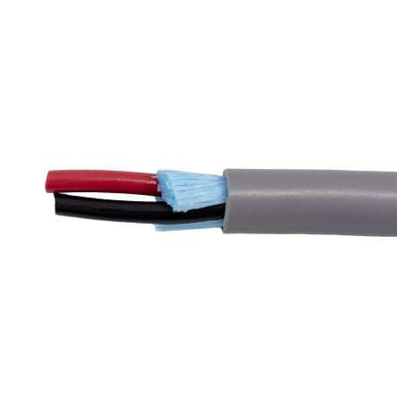 Alpha Wire Control Cable, 4 Cores, Screened, Grey PVC Sheath, 22 AWG