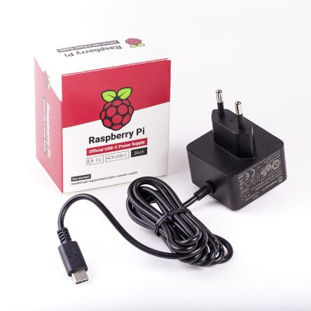 Raspberry Pi Alimentation 1.5m USB Type C Avec Fiche Femelle Européenne