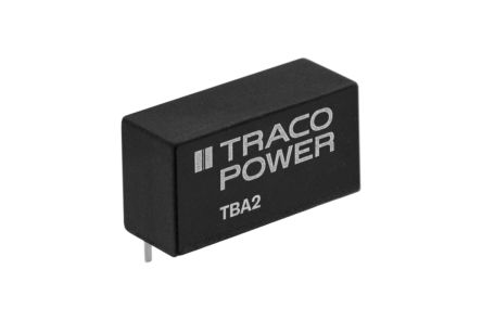 TRACOPOWER TBA 2 DC/DC-Wandler 2W 5 V Dc IN, ±15V Dc OUT / ±65mA 1.5kV Dc Isoliert