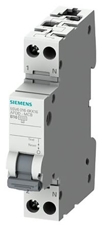 Siemens SENTRON 5SV6016 Fire Safety Circuit Breaker, 2P, 25A Curve C, 230V AC, 6 KA Breaking Capacity