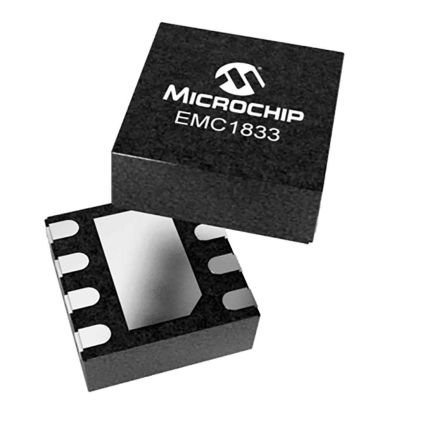 Microchip Sensor De Temperatura EMC1833T-AE/RW, 0,125 °C, Encapsulado WDFN 8 Pines