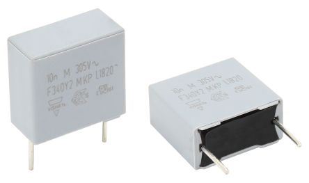 Vishay F340Y2, AEC-Q200 Y2 Folienkondensator 330nF ±20% / 305V Ac, THT Raster 22.5mm