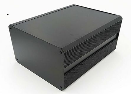RS PRO Caja Para Disipador De Calor De Aluminio Extruido Negro, 300 X 200 X 175mm, IP40