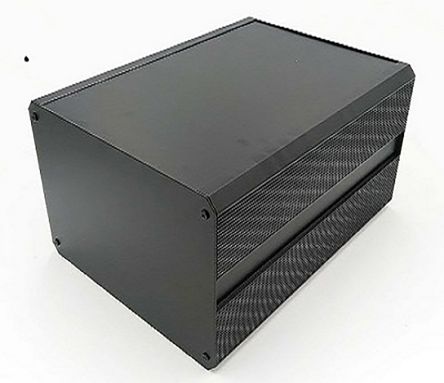RS PRO Caja Para Disipador De Calor De Aluminio Extruido Negro, 300 X 200 X 219mm, IP40
