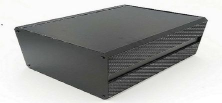 RS PRO 挤制铝散热片箱, 外部尺寸400 x 200 x 219mm, IP40, 黑色