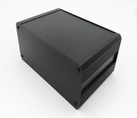 RS PRO Caja Para Disipador De Calor De Aluminio Extruido Negro, 200 X 300 X 219mm, IP40