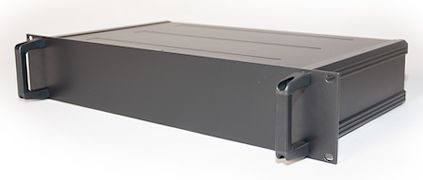 RS PRO 工控机箱, 黑色, 铝制外壳, 1U, 335 x 425 x 39.6mm