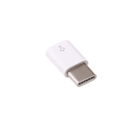 USB-Micro B to USB-C Adapter White