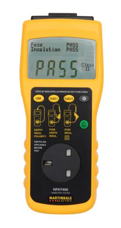 Martindale HPAT400/2 Pass/Fail PAT Gerätetester, Prüfung Automatik Klasse I, Klasse II