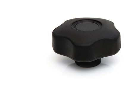 RS PRO Black Multiple Lobes Clamping Knob, M8, Threaded Through Hole