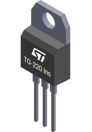 STMicroelectronics BUL1102EFP THT, NPN Transistor 450 V / 8 A, TO-220FP 3-Pin
