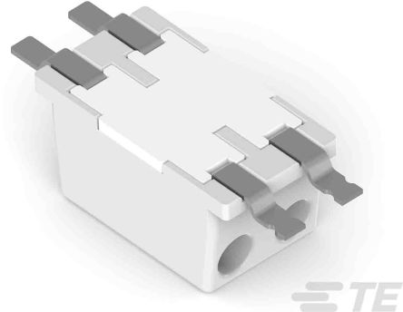 TE Connectivity Buchse Poke-In Leuchtensteckverbinder, Anschluss, Kontakte: 2, Anz.Ausl. 1, SMD, 6A, Weiß, 22→