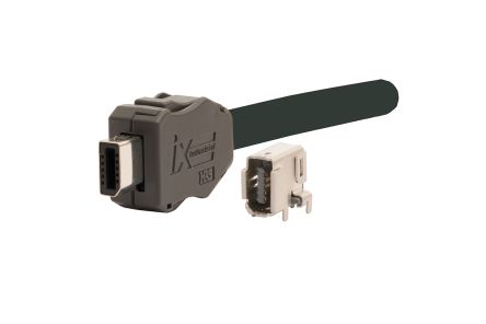 Hirose Mini-connecteur E/S, Mâle, 10 Voies, Montage Sur Câble, Série IX