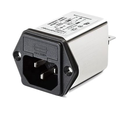 Schaffner Filtro IEC Con Conector IEC/EN 60939, 250 V Ac, 6A, 0 → 400Hz, Con 2 Fusibles De 5 X 20mm, Con