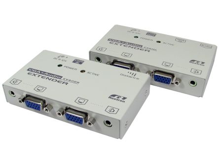 NewLink Extender Video-Extender VGA CATx, 3,5 Mm Stereo, 1024 X 768 Max., 1 Videoanschlüsse, 150m Erweiterungsdistanz,