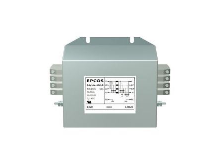 EPCOS B84144A*R000 EMV-Filter, 250/440 V Ac, 120A, Anschlussblock, 4-phasig 8,8 MA / 50/60Hz