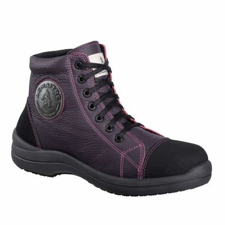 LEMAITRE SECURITE LIBERT Black, Purple Composite Toe Capped Womens Safety Shoes, EU 38