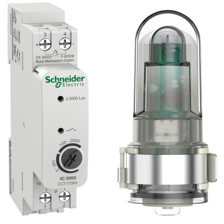 Schneider Electric 光控开关, 1通道, 230 V 交流电源, 螺钉接端, 1 常开
