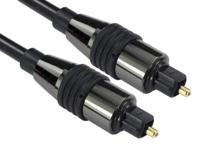 RS PRO Male TOSlink To Male TOSlink Optical Audio Cable, 0.5m