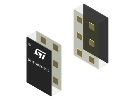 STMicroelectronics Chip Simétrico-asimétrico BAL-UWB-01E3, 1.2dB, Montaje En Superficie, 6 Pines