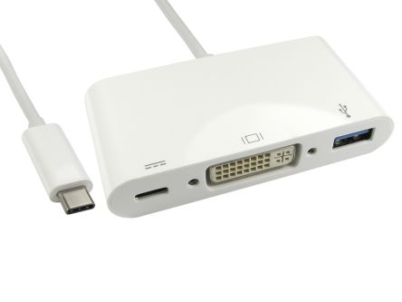 RS PRO Adapterkabel, USB C 1 Display, - DVI-D