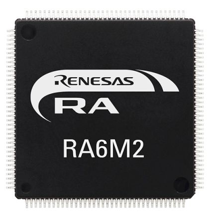 Renesas Electronics Microcontrollore, ARM Cortex M4, LQFP, RA6M2, 144 Pin, Montaggio Superficiale, 32bit, 120MHz