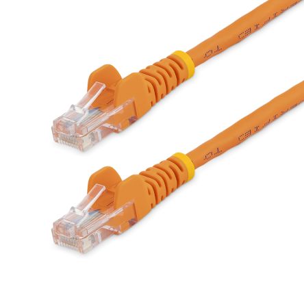 StarTech.com Ethernetkabel Cat.5e, 2m, Orange Patchkabel, A RJ45 U/UTP Stecker, B RJ45, Aussen ø 5.6mm, PVC
