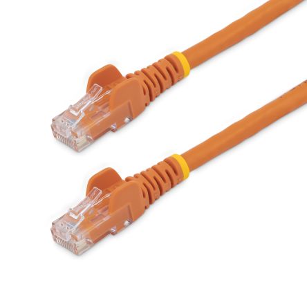 StarTech.com Ethernetkabel Cat.6, 5m, Orange Patchkabel, A RJ45 U/UTP Stecker, B RJ45, PVC