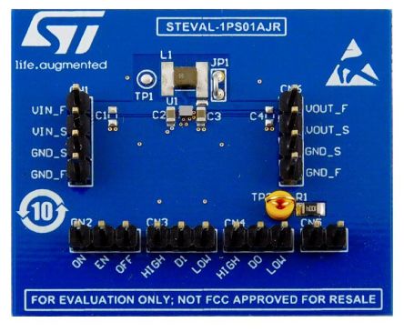 STMicroelectronics ST1PS01 Evaluierungsplatine, ST1PS01AJR 400 MA Nano-Quiescent Synchronous Step-Down Converter