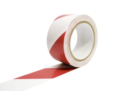 Coba Europe PVC Trassierband Rot/Weiß Typ, 50mm X 33m