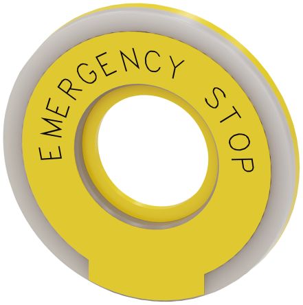 Siemens EMERGENCY STOP Backing Plate, Emergency Stop