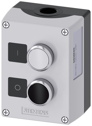Siemens SIRIUS ACT Steuerstation-Schalter Schwarz, Weiß Kunststoff, 500V / 10A Grau Ø 22mm, IP66, IP67, IP69