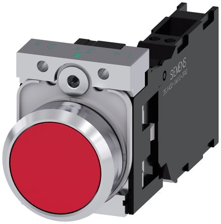 Siemens Unidad Completa De Botón Pulsador SIRIUS ACT, Color De Botón Rojo, SPST, IP66, IP67, IP69(IP69K)