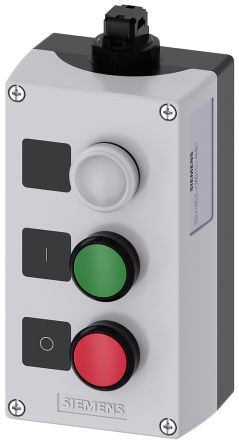 Siemens Control Station Switch, Metal, Green, Red, White, IP66, IP67, IP69