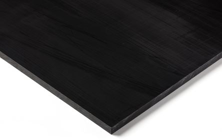 RS PRO Lámina De Plástico, Negro, 500mm X 500mm X 20mm