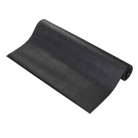 Coba Europe Schwarz Anti-Ermüdungsmatte Antirutsch PVC-Schaum Fest Trocken, Orthomat, Rolle, 18.3m X 0.9m X 9.5mm