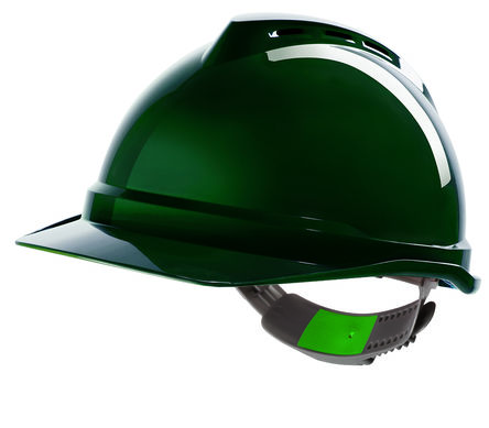 MSA Safety Casco De Seguridad V-Gard 500 De Color Verde, Ajustable, Ventilado