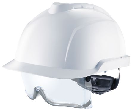 MSA Safety V-Gard 930 Schutzhelm, Verstellbar Und Augenschutz, ABS Weiß