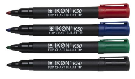 IKON Markierstift, Flip Chart Marker, Gemischt, Spitzenform: Rund