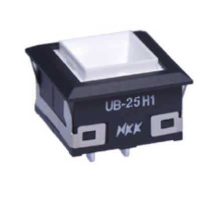 NKK Switches NKK UB Druckschalter Gelb Beleuchtet Tastend PCB-Montage, 2-poliger Umschalter 125V / 5 A