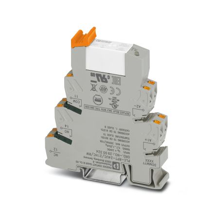 Phoenix Contact PLC-RPT24UC/21HC/RW Interface Relais, 12V Dc / 24V Dc 12V Dc, 1PDT DIN-Schienen 250V Ac/dc